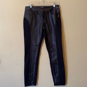 Lucky brand black leather panel pants